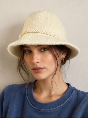 Vintage Cream Everitt Cream Knit Bucket Hat